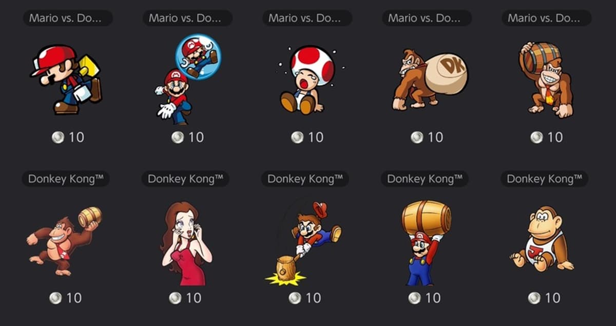 Donkey Kong, Mario Vs. Donkey Kong, Animal Crossing and Mario Icons Available for Switch Online Members
