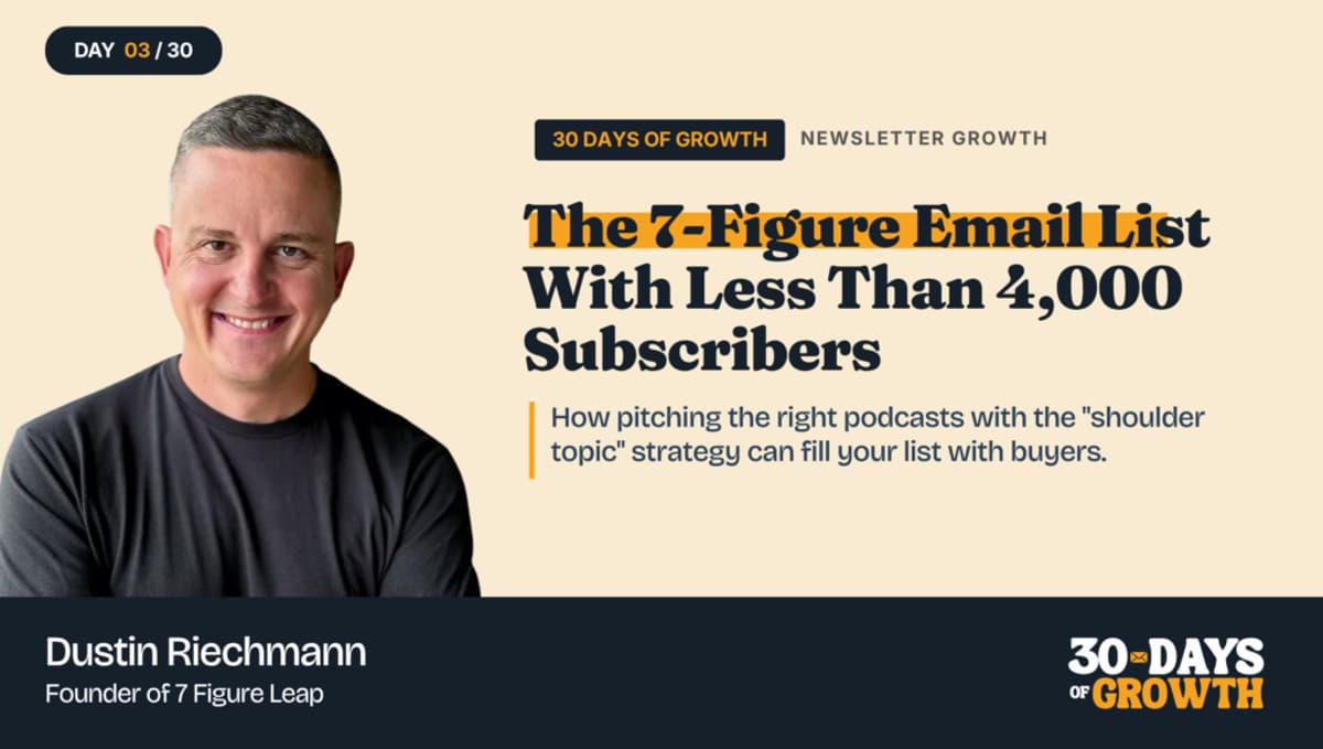Day 3: The 7-Figure Email List With Less Than 4,000 Subscribers