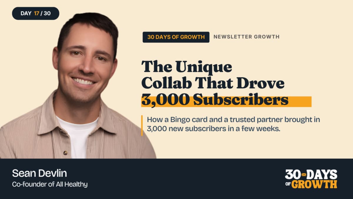 Day 17: The Unique Collab That Drove 3,000 Subscribers