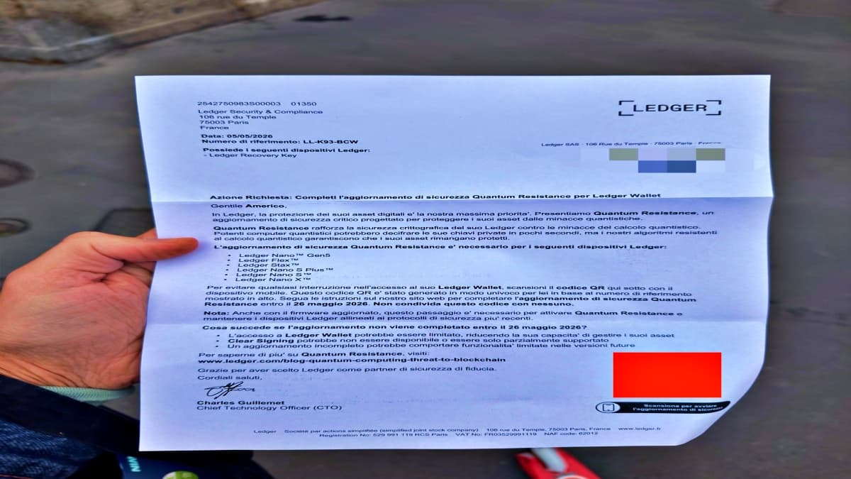 Scammers Send Physical Phishing Letters to Steal Ledger Wallet Seed Phrases