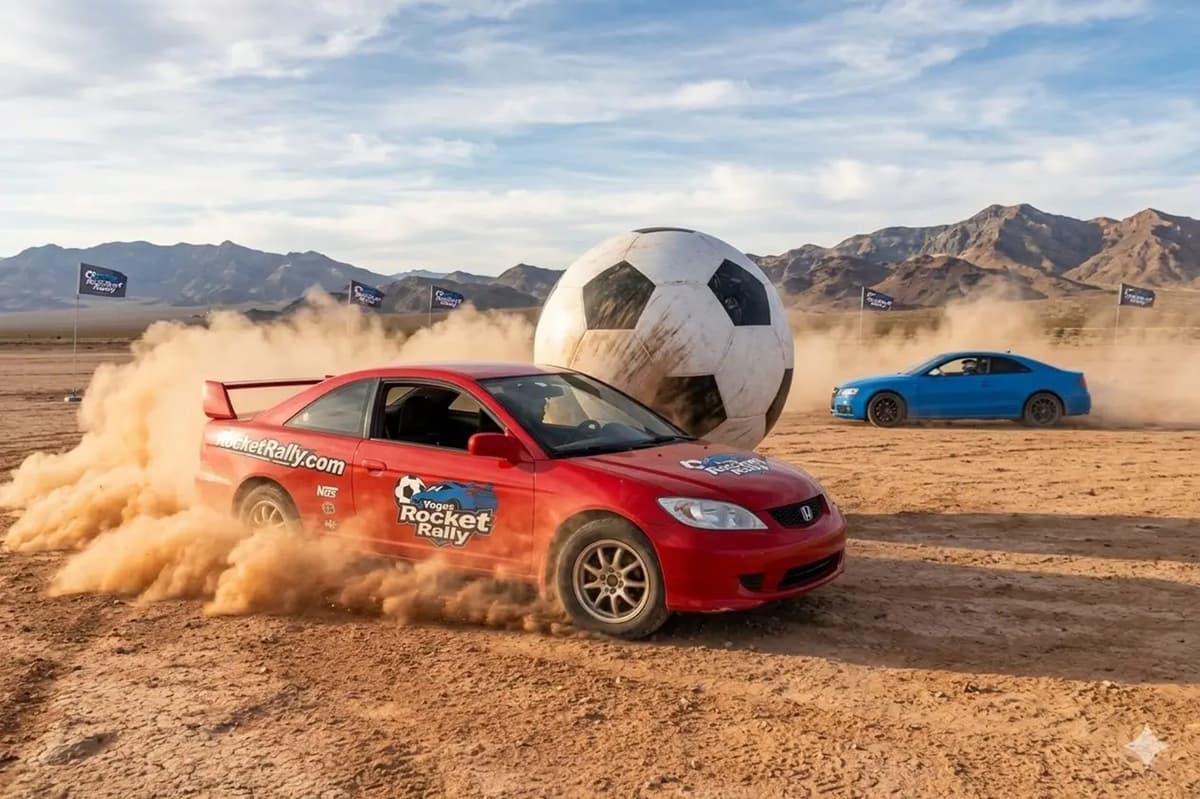 Better Than Rocket League: Now You Can Play Giant-Sized Soccer With Rally Cars in Las Vegas
