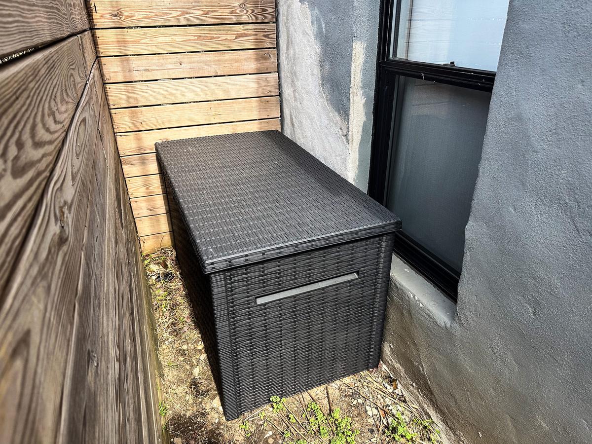 This 250-Gallon Keter Deck Box Fixed My Backyard Clutter—And It’s $119 Off Right Now