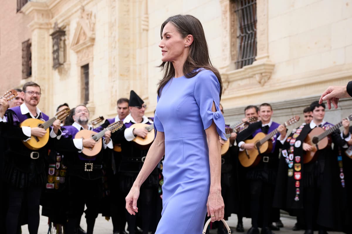 Queen Letizia Looks Elegant in Carolina Herrera for a Prestigious Literary Award Ceremony