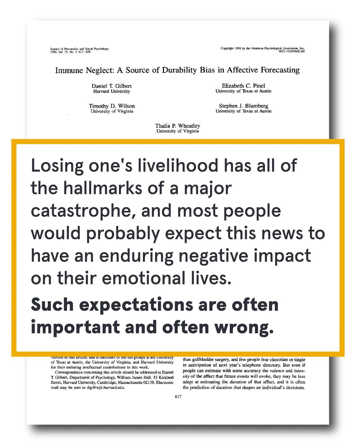 We Overestimate Bad Events; Recovery Happens Faster