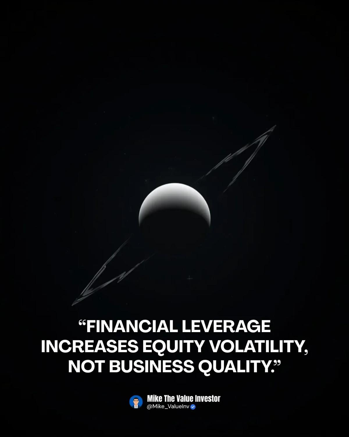 Leverage Boosts Stock Volatility, Not Business Quality