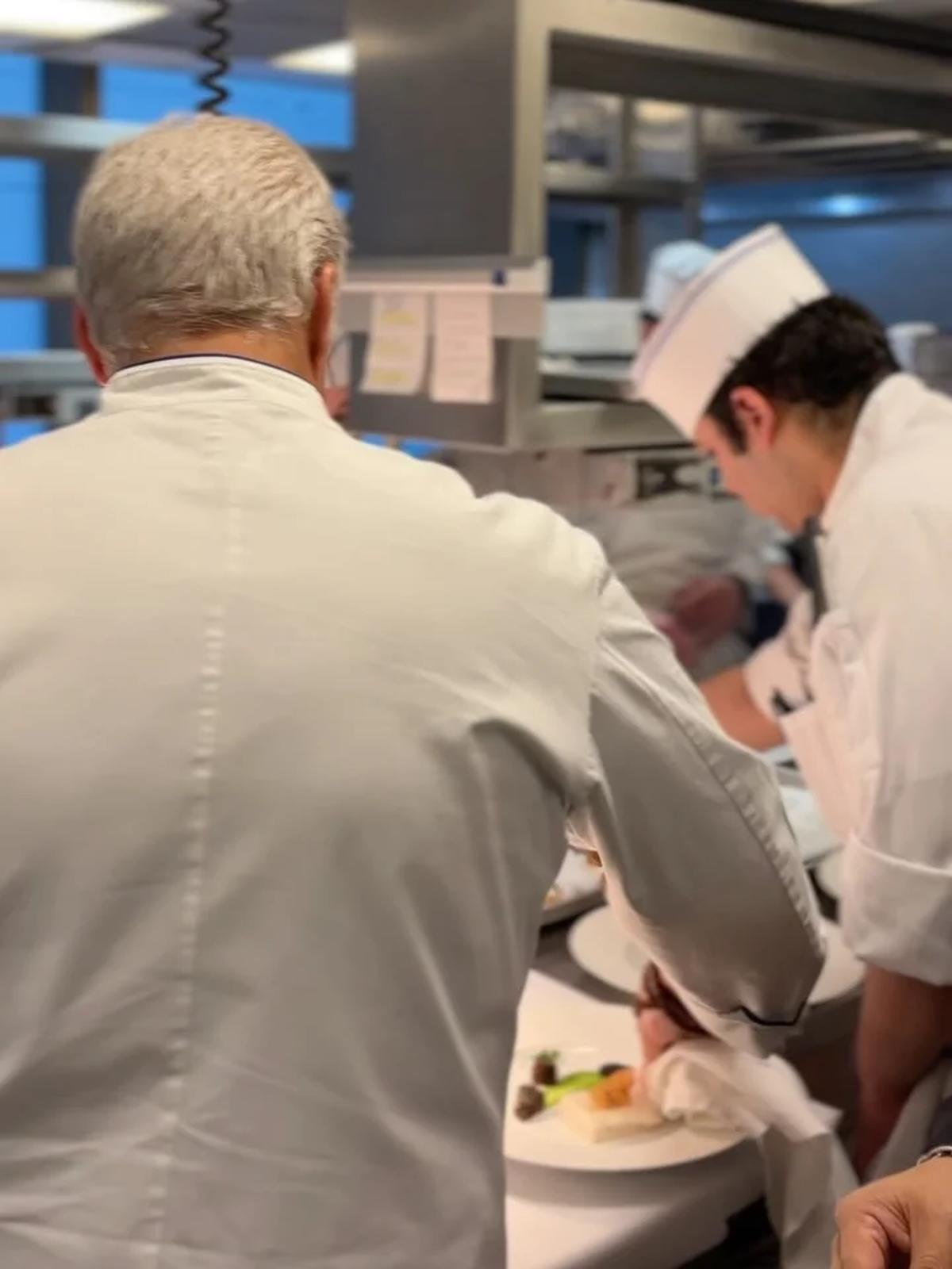 Team Hits Flow State Cooking Truffled Halibut