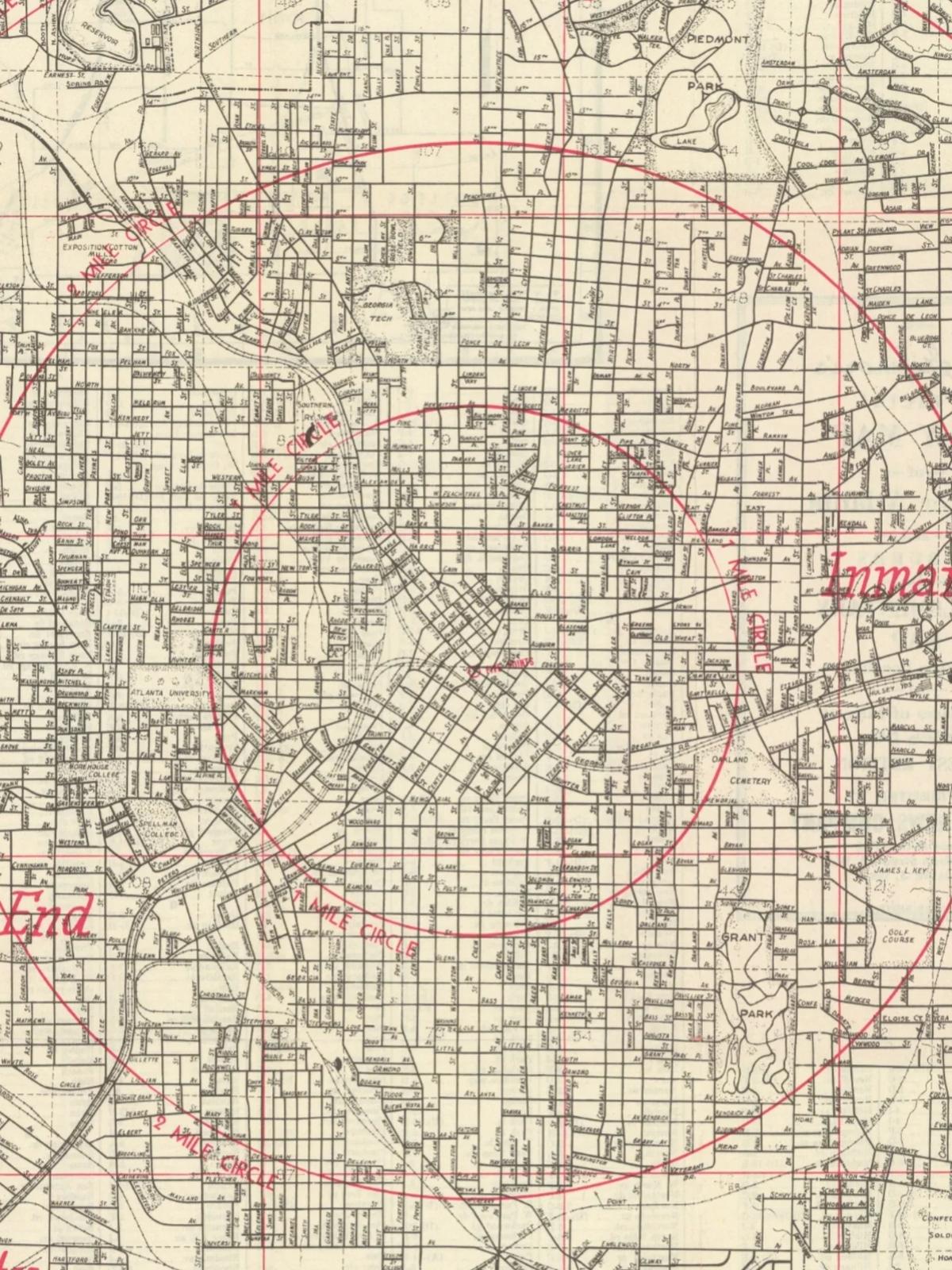 1947 Map Reveals Roots of Atlanta’s Racial Sprawl