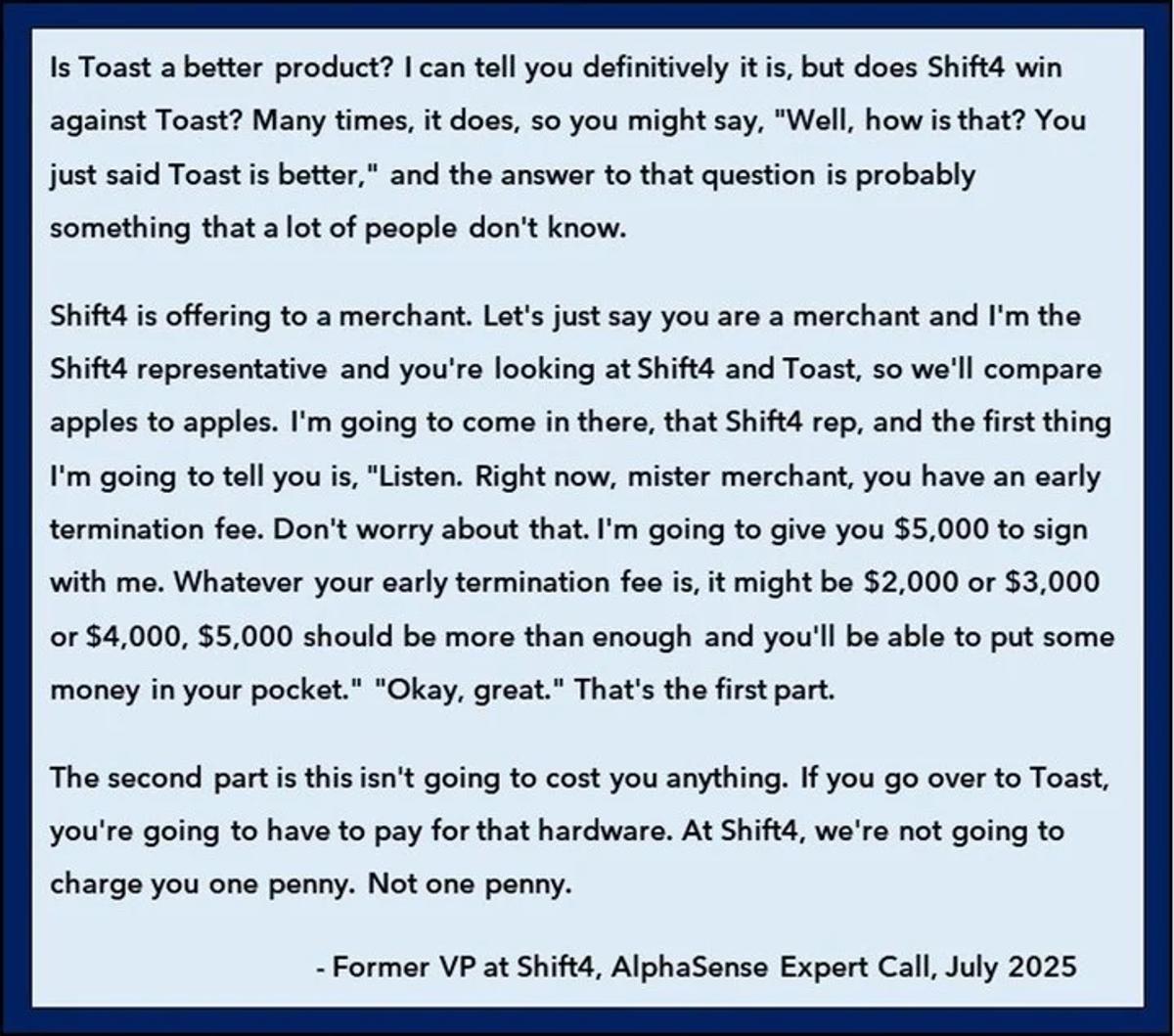 Shift4 Wins on Price, Not Product Quality