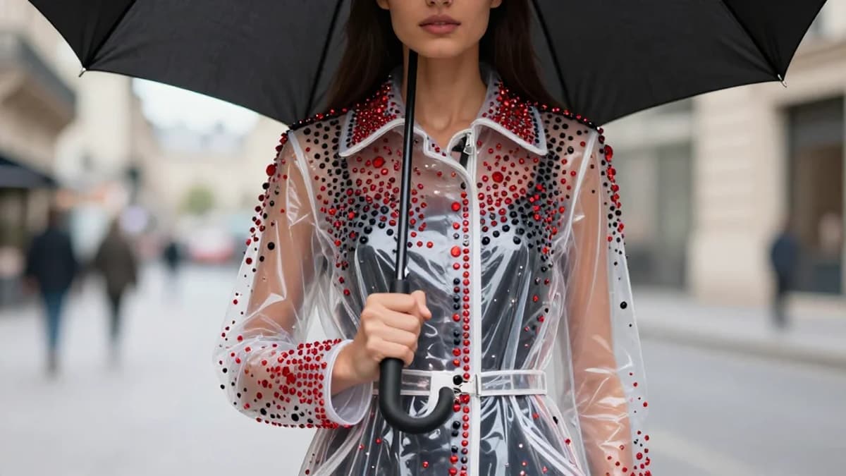 Teyana Taylor Matches Fully See-Through Chanel Coat With Her Umbrella