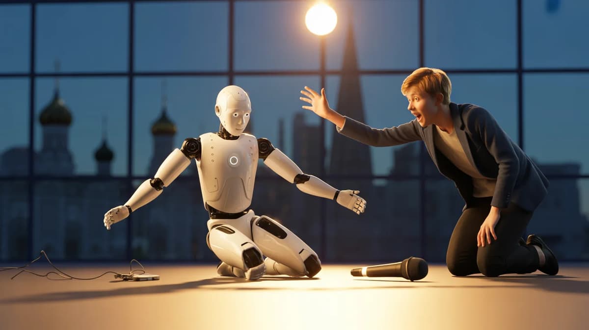 Russia's Inaugural AI Humanoid Robot Stumbles at Moscow Debut