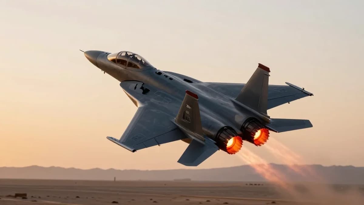 F-15 Crashes in Flat Spin, Missing Tail, On Fire