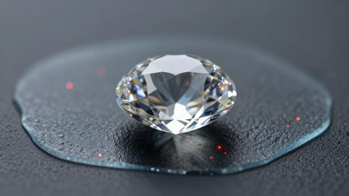 Diamond Surfaces Are Covered in Thin, Ice-Like Water Layers