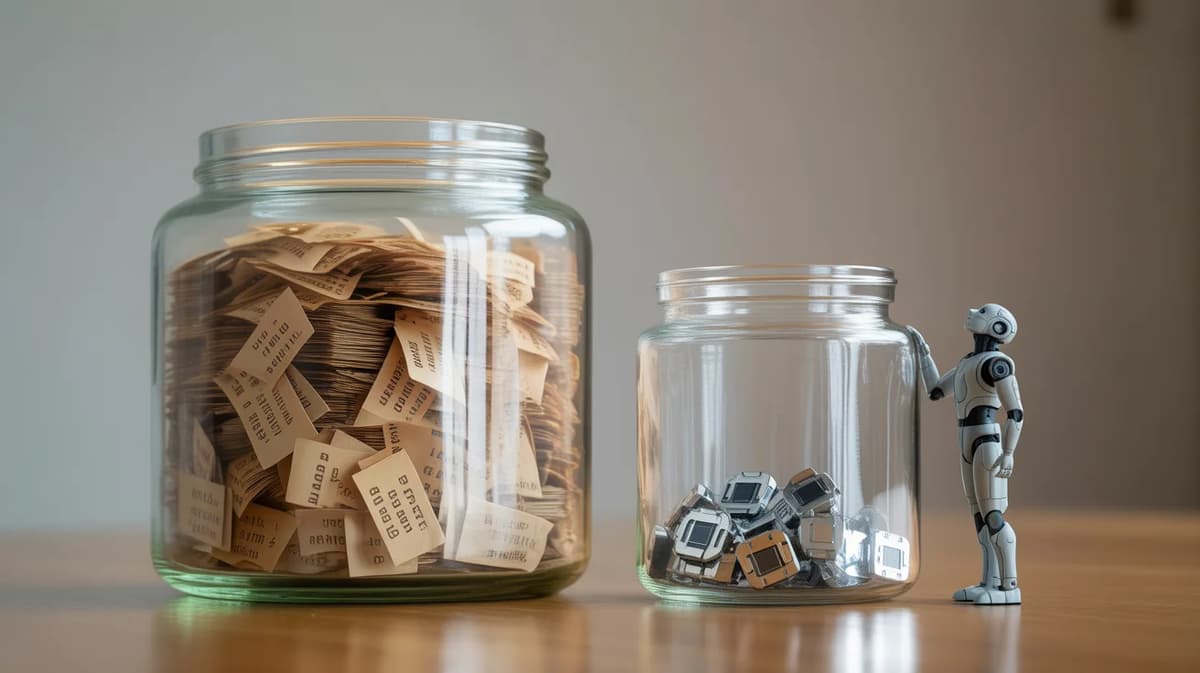 Robots Process Far Fewer Input Tokens Than Humans