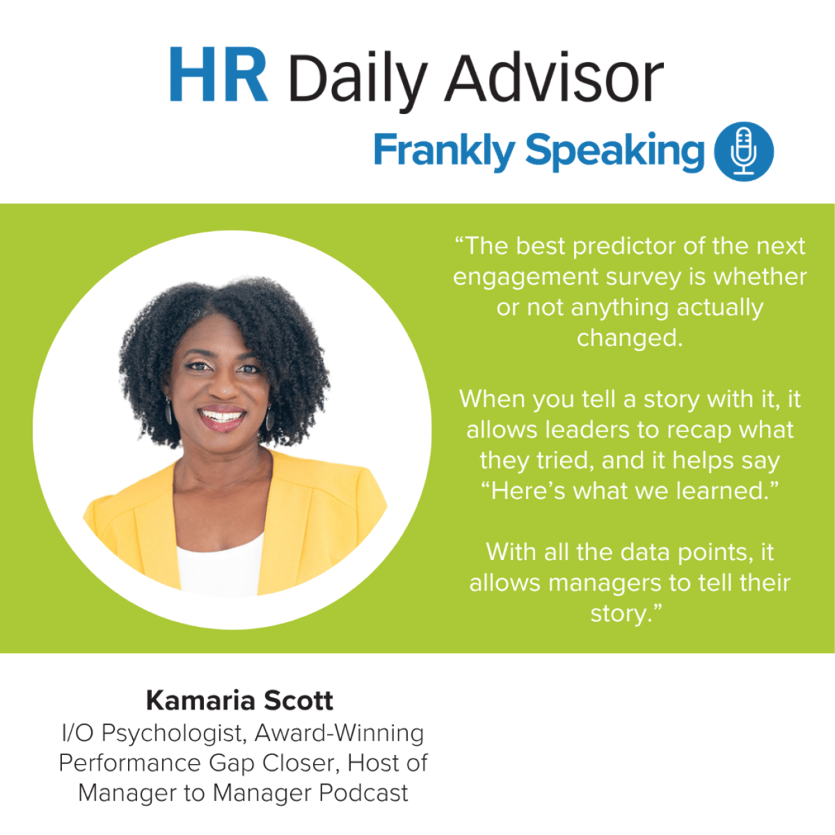 HRDA Frankly Speaking: Let Surveys Tell a Story