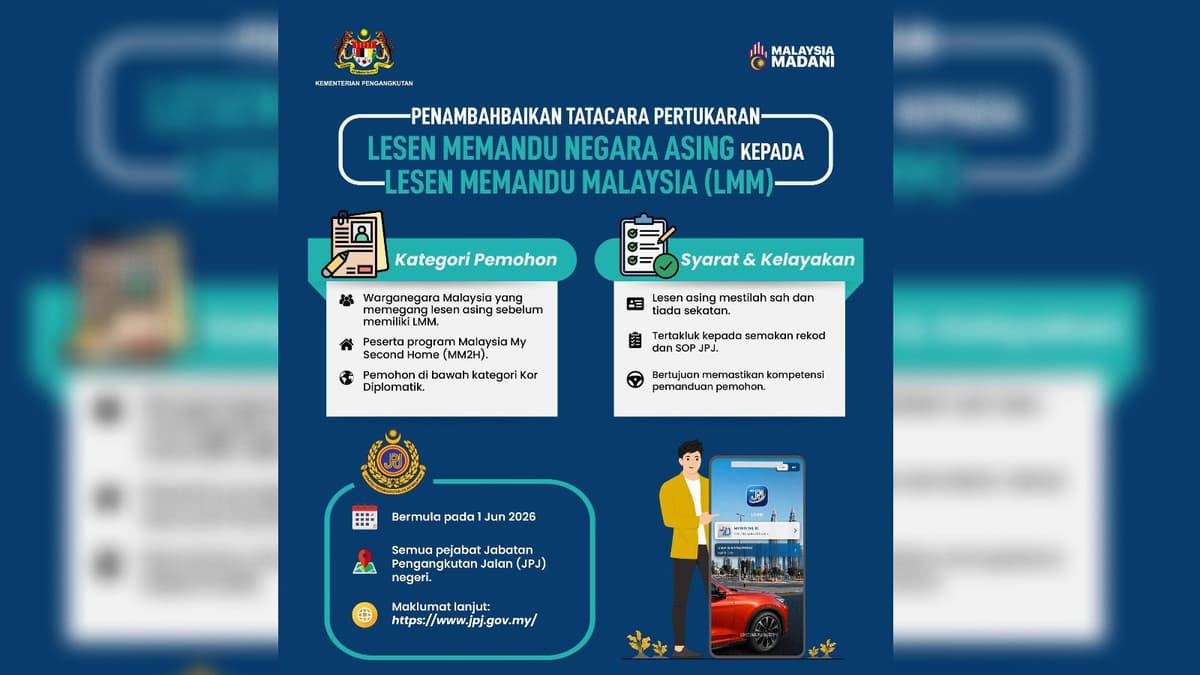 Malaysia to Ease Foreign Driving Licence Conversion Process for Citizens From 1 June 2026