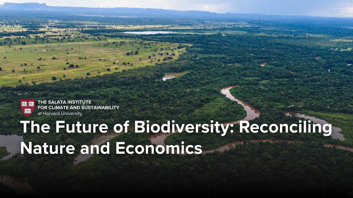 The Future of Biodiversity: Reconciling Nature and Economics
