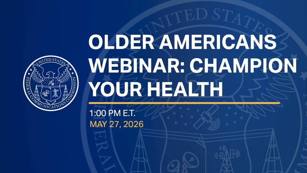 Older Americans Webinar: Champion Your Health