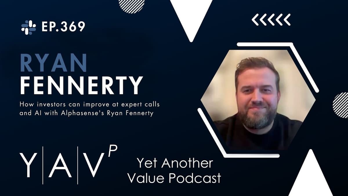 How Investors Can Improve at Expert Calls and AI with AlphaSense's Ryan Fennerty