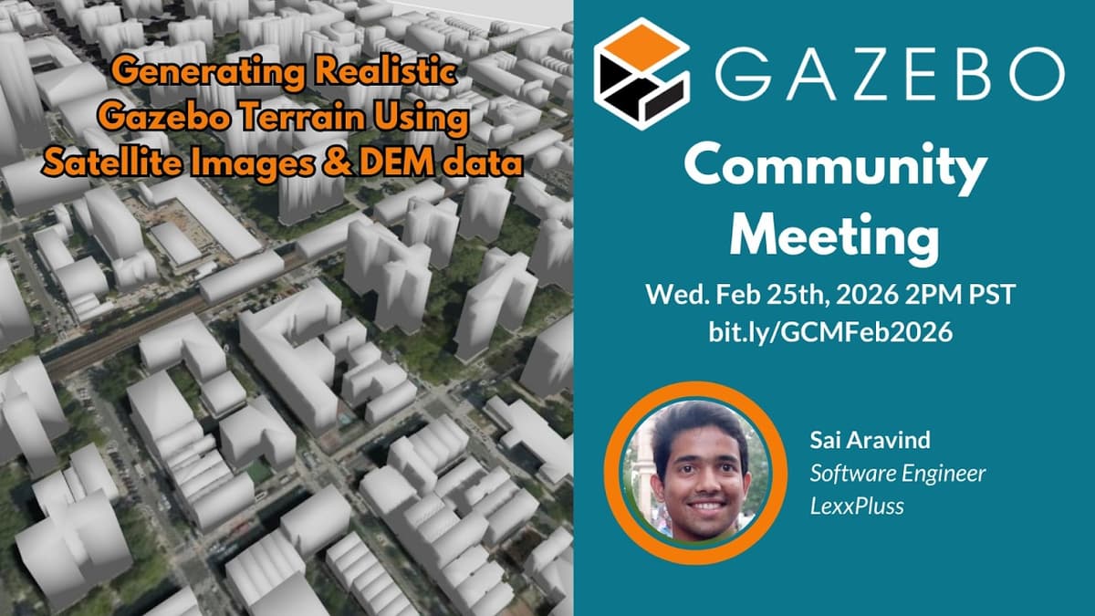 Gazebo Community: Terrain Generation in Gazebo Using Satellite Imagery (Feb, 2026)