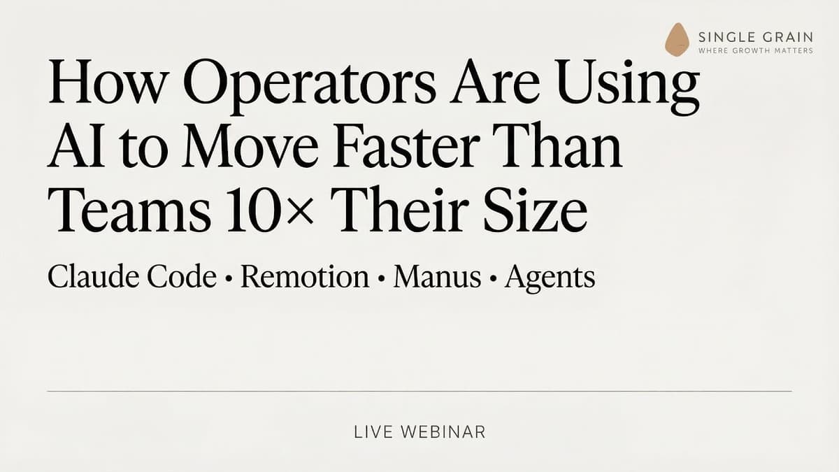 AI for Business Livestream (Claude Code, Remotion, Manus, Etc.)