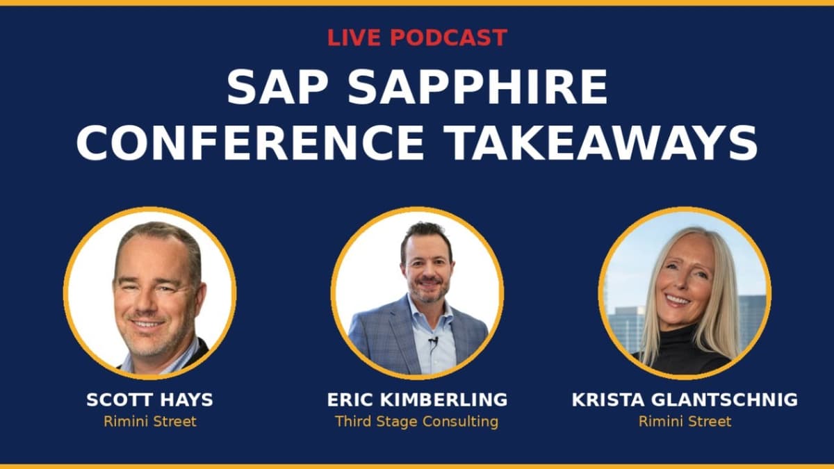 🎙️ LIVE PODCAST TODAY — SAP Sapphire Conference Takeaways