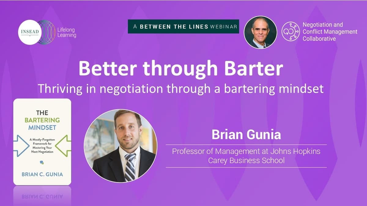 Better Through Barter: Thriving in Negotiation Through a Bartering Mindset