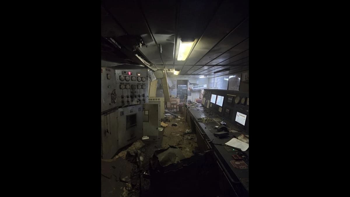 Video of Damage to CMA CGM San Antonio's Engine Control Room in the Strait of Hormuz on May 5, 2026