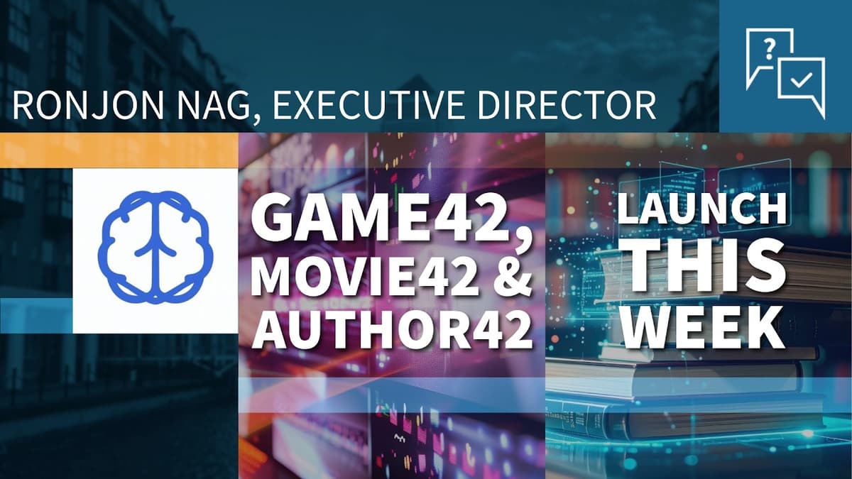 CapAI AI Platforms Game42, Movie42 & Author42 Launch This Week