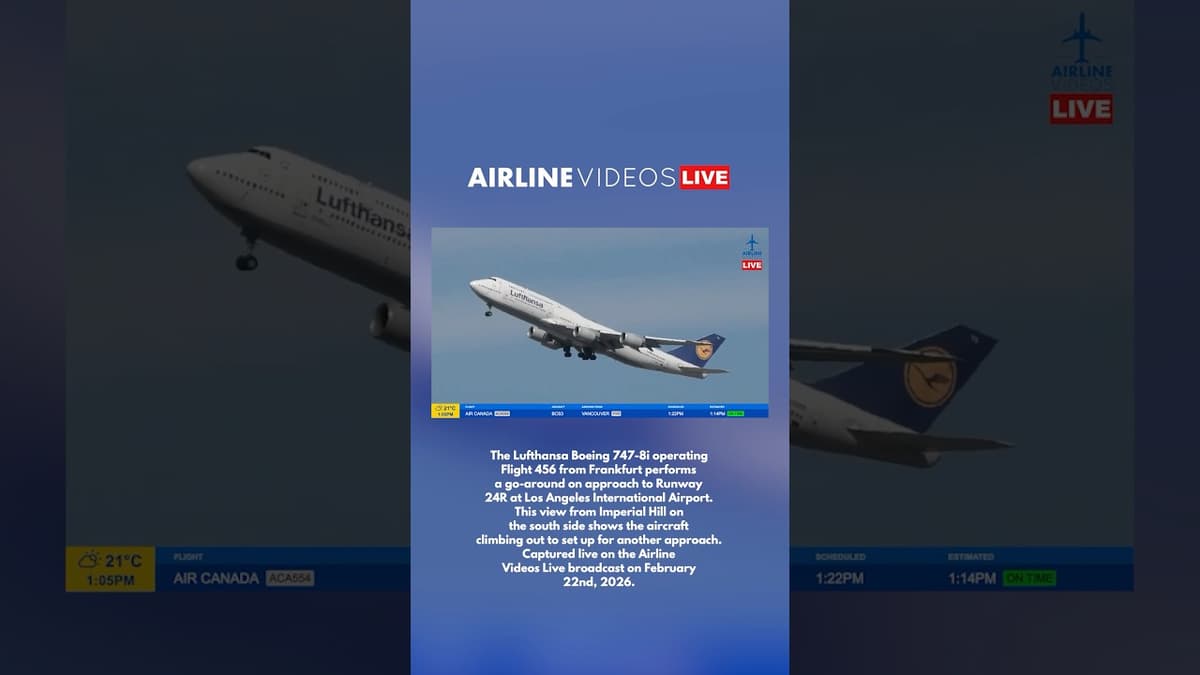 Caught Live: Lufthansa 747-8i Flight 456 Go-Around at LAX!