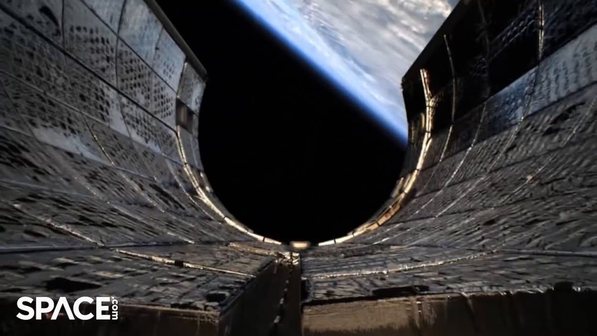 Blue Origin New Glenn Rocket's Fairing Cams Capture Re-Entry and Splashdown Footage