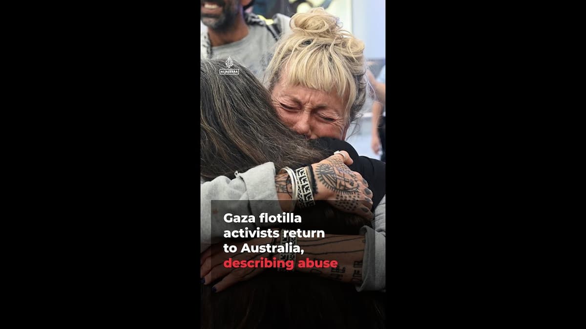 Gaza Flotilla Activists Return to Australia, Describing Abuse | AJ#shorts