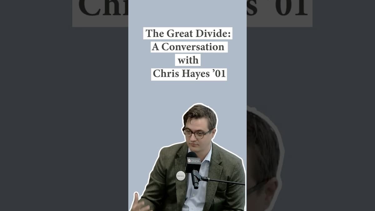The Great Divide: A Conversation with Chris Hayes ’01