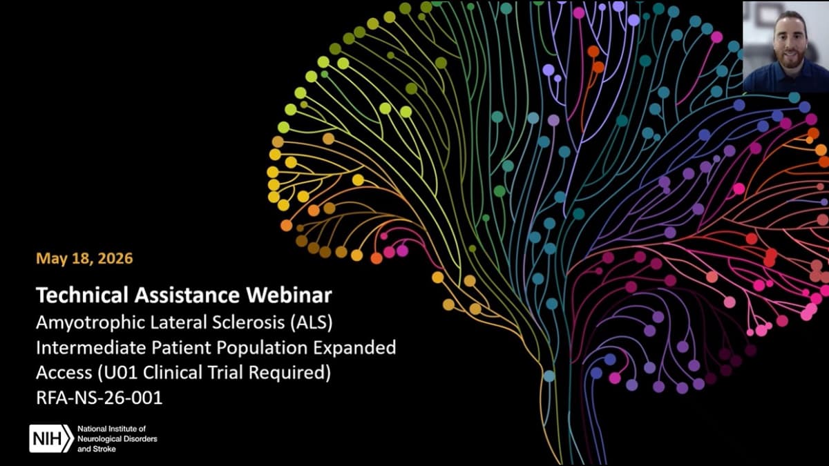 Technical Assistance Webinar RFA-NS-26-001: NINDS ALS Expanded Access Program