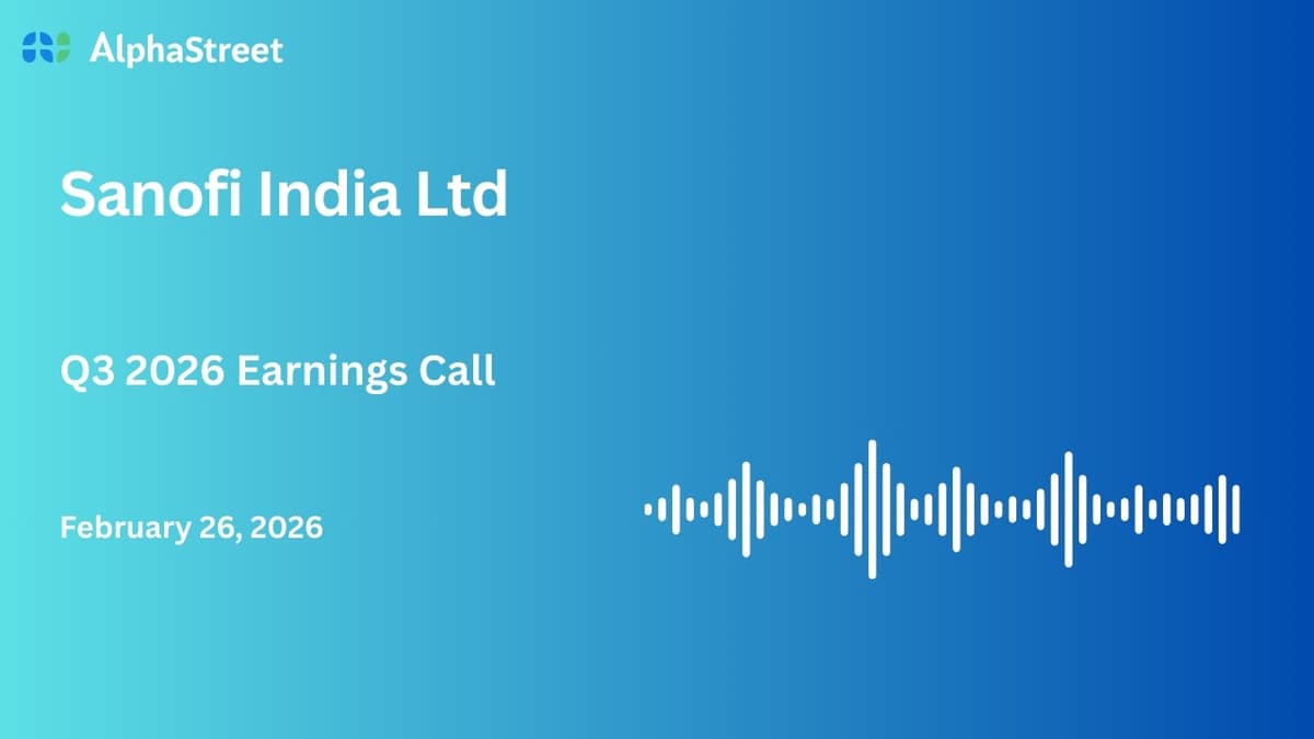 Sanofi India Ltd Q3 FY2025-26 Earnings Conference Call