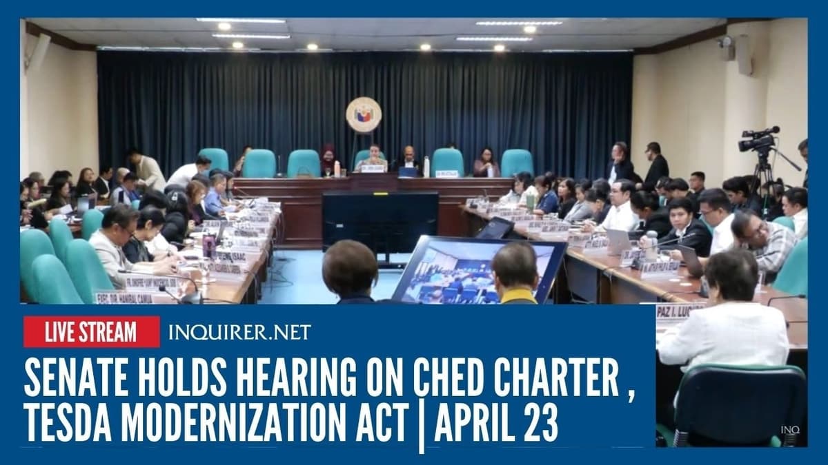 LIVE: Senate Holds Hearing on CHED Charter , TESDA Modernization Act | April 23