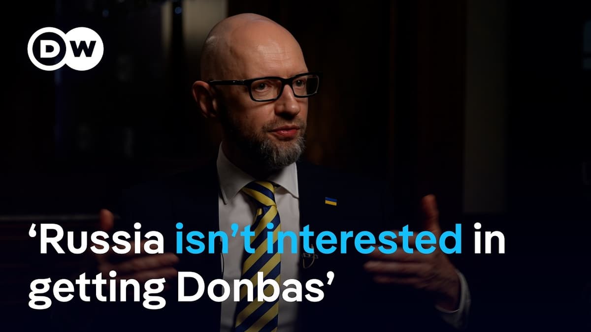 Russia-Ukraine Peace Talks a 'Sham' - Ukraine's Ex-Prime Minister Arseniy Yatsenyuk | DW News