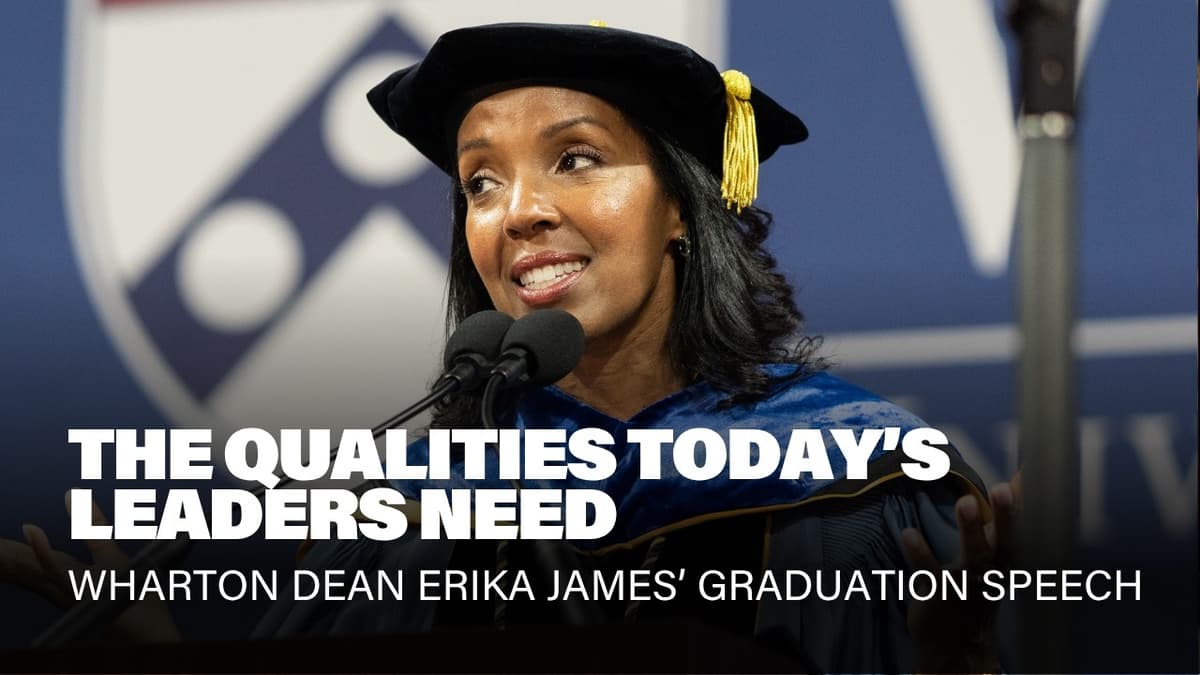 Dean Erika James' 2026 Wharton Graduation Speech