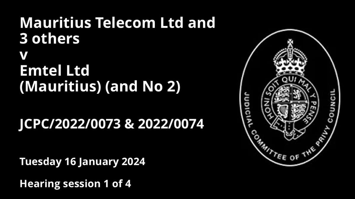 Mauritius Telecom Ltd and 3 Others v Emtel Ltd (Mauritius)