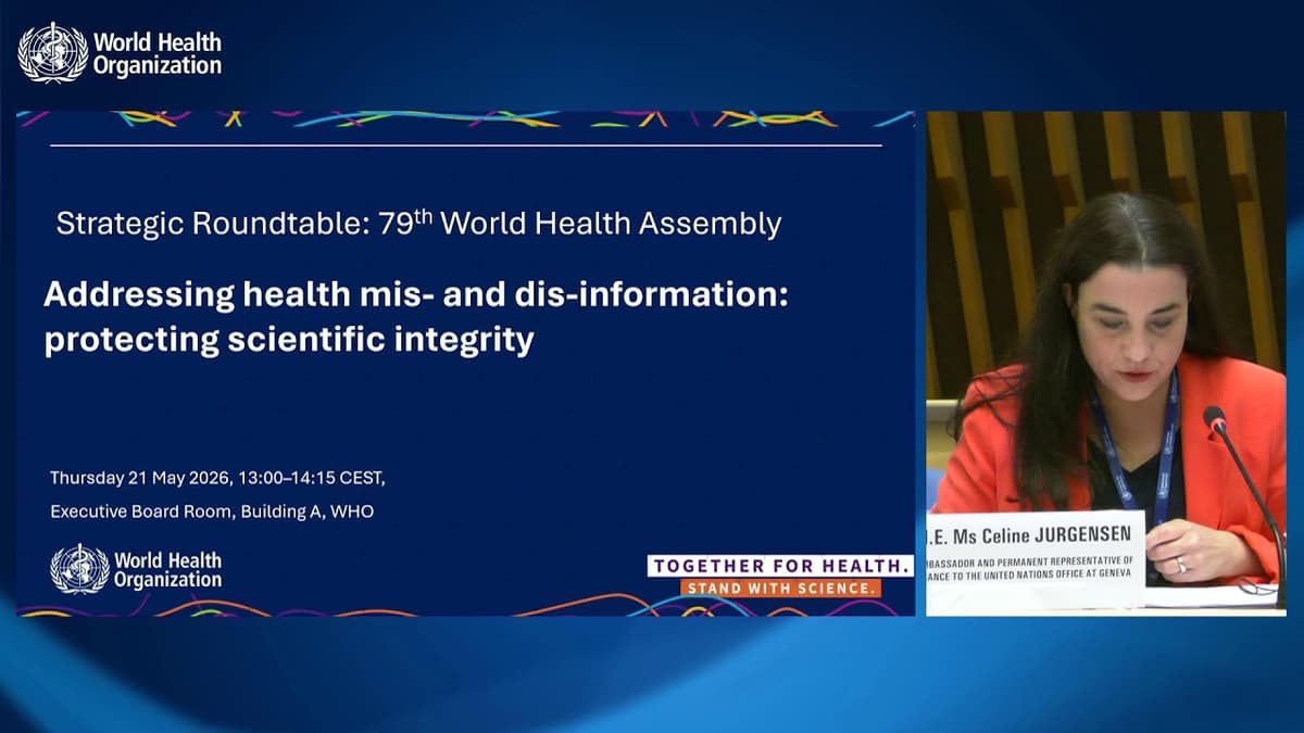 #WHA79 LIVE: Addressing Health Mis- and Dis-Information: Protecting Scientific Integrity