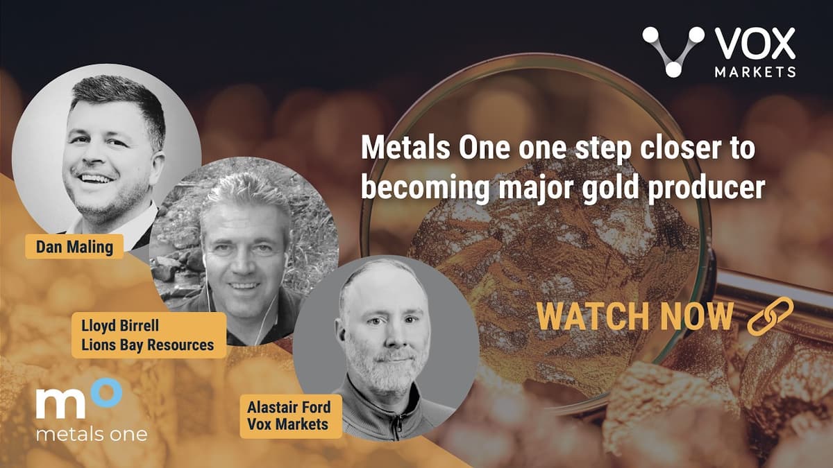 Metals One One Step Closer to Becoming Major Gold Producer
