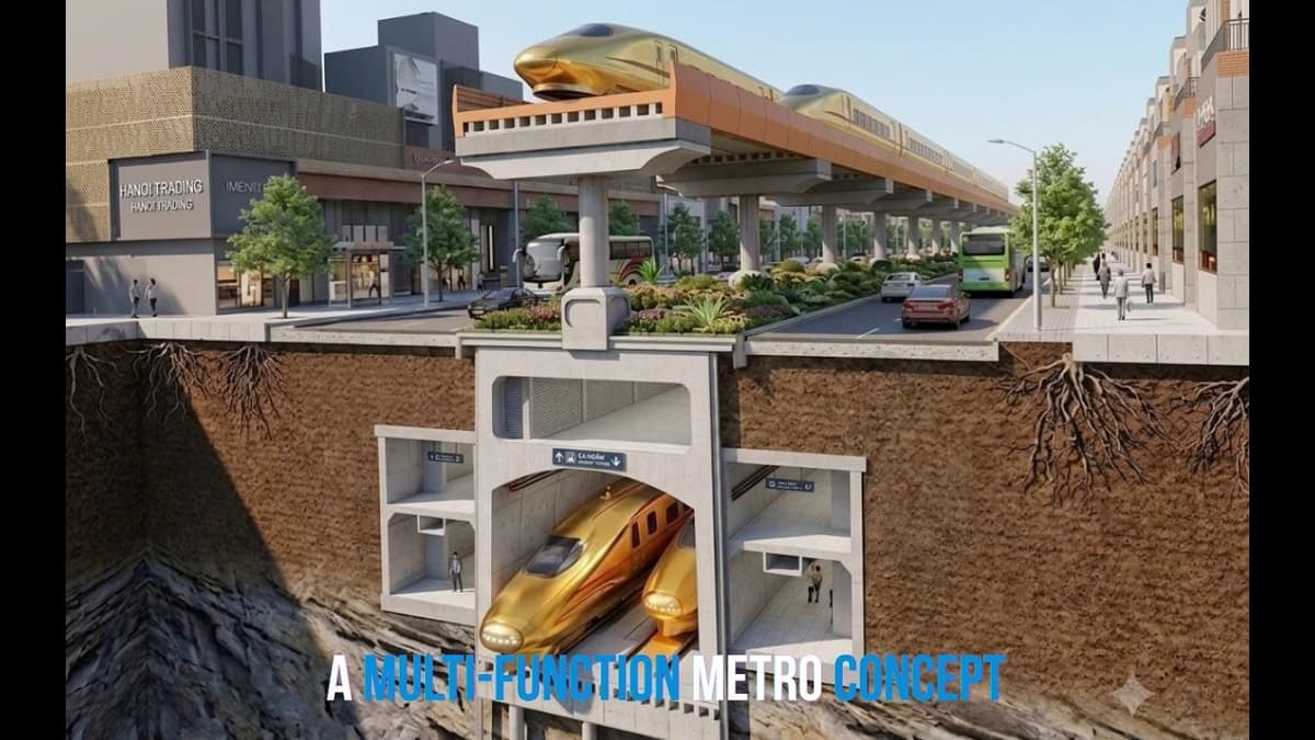 A Multi-Function Metro Concept | Ý Tưởng Kết Hợp Tàu Điện Ngầm, Cao Tốc Và Nhà Ở Xã Hội