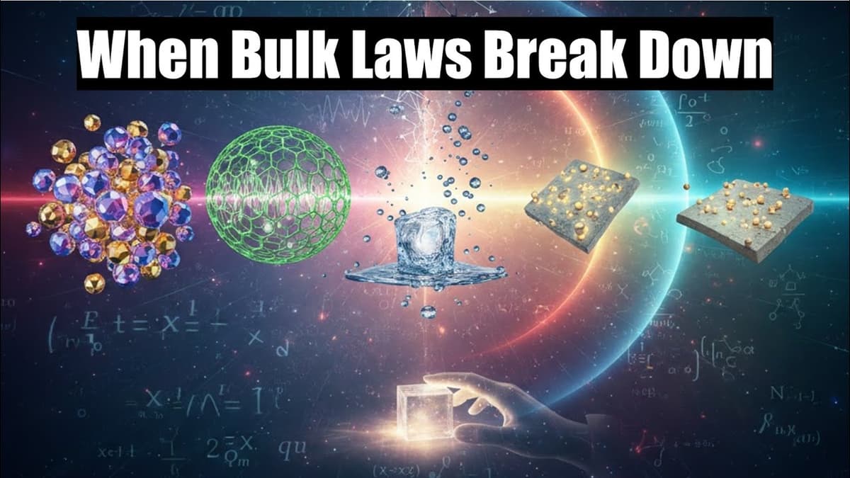 Nanotech When Bulk Laws Break Down