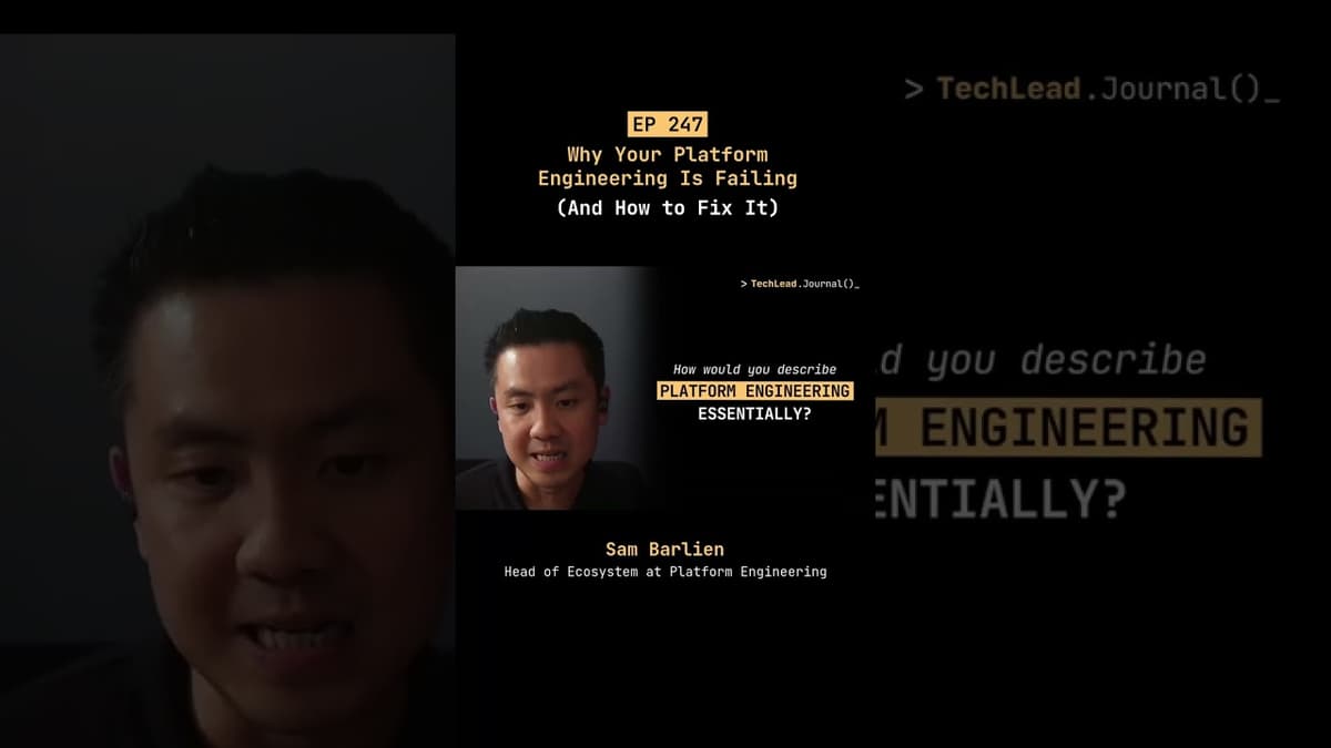 Why Your Platform Engineering Is Failing (And How to Fix It) #trailer #shorts