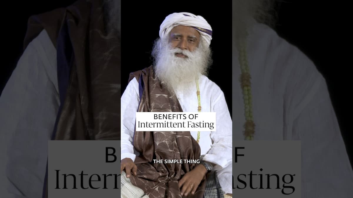 The Truth About Intermittent Fasting | Sadhguru