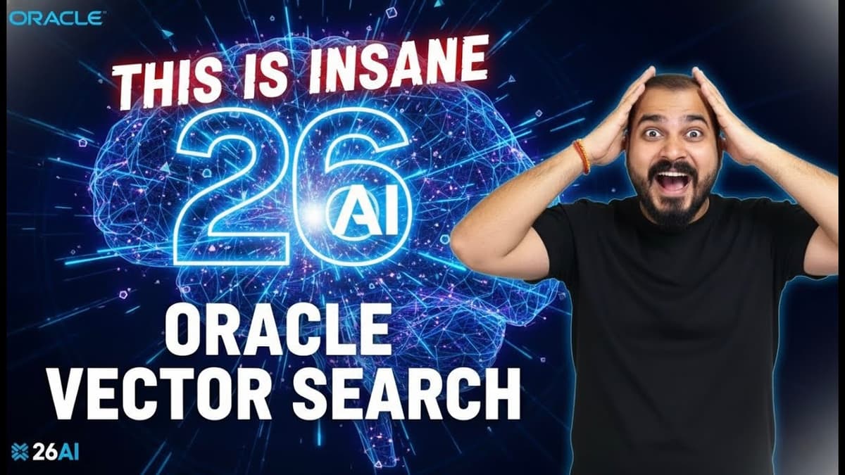 Oracle AI Database 26AI Vector Search Capabilties Is Amazing!!