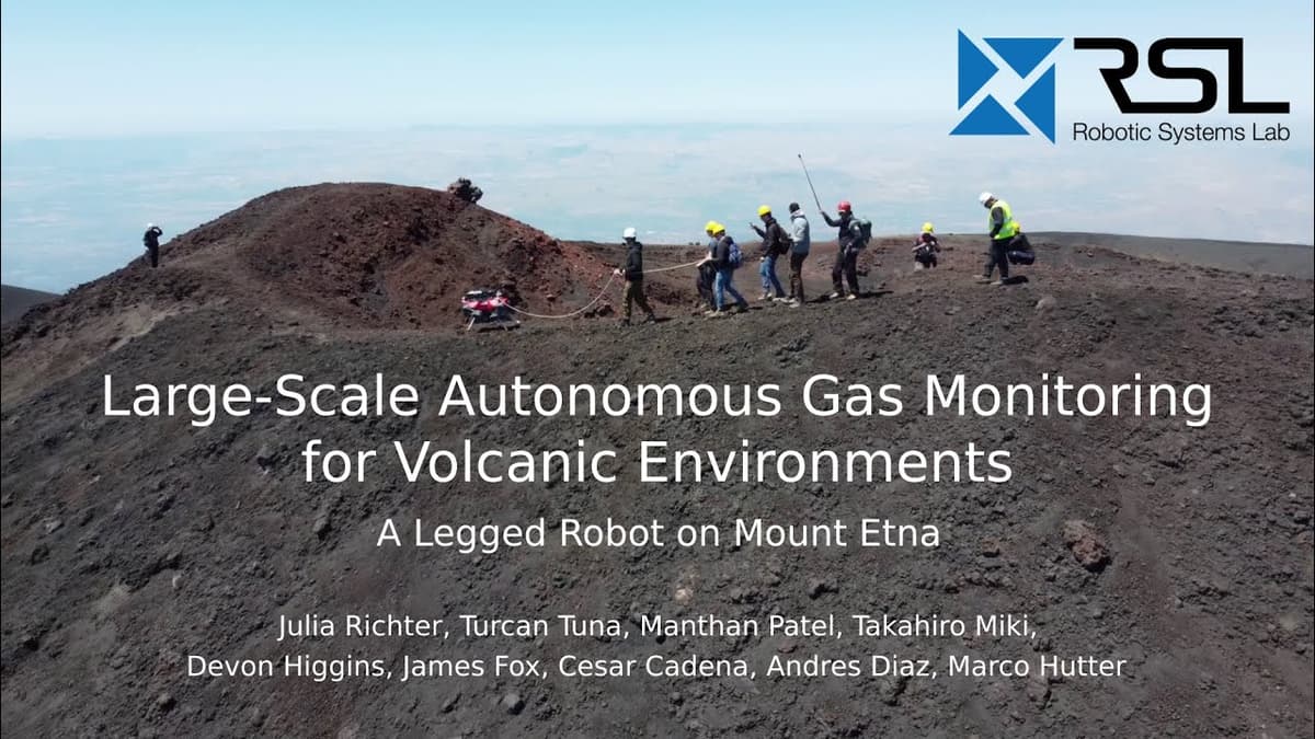 Large-Scale Autonomous Gas Monitoring for Volcanic Environments: A Legged Robot on Mount Etna