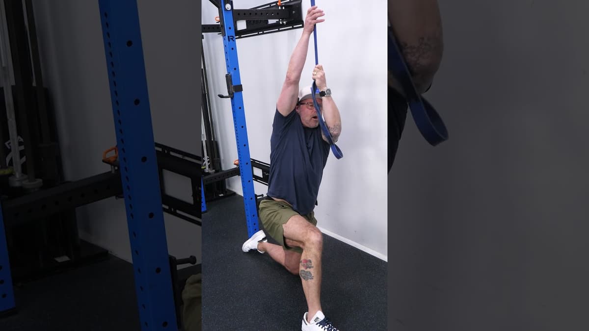 Athlete’s Triangle Pose with Band for Thoracic Rotation, Pec Opener & Shoulder Mobility (30s/Side)