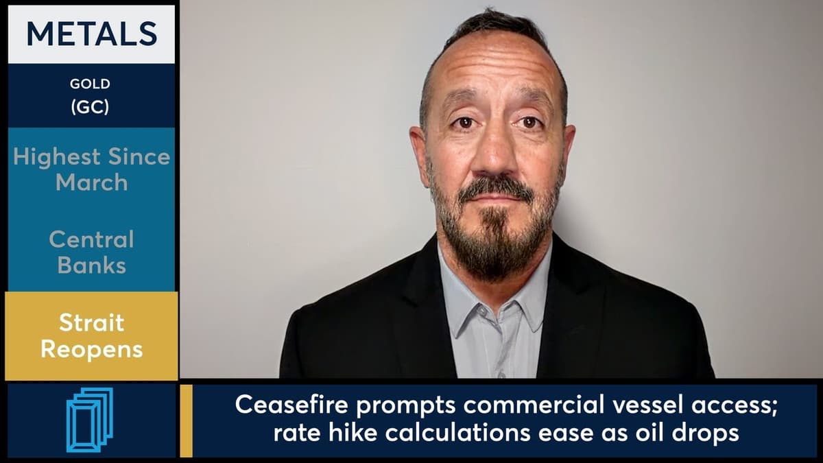 Gold Futures Hit a 1-Month High on Strait of Hormuz Ceasefire. 4/17/26