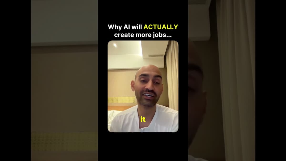 Why AI Will Create MORE Jobs...