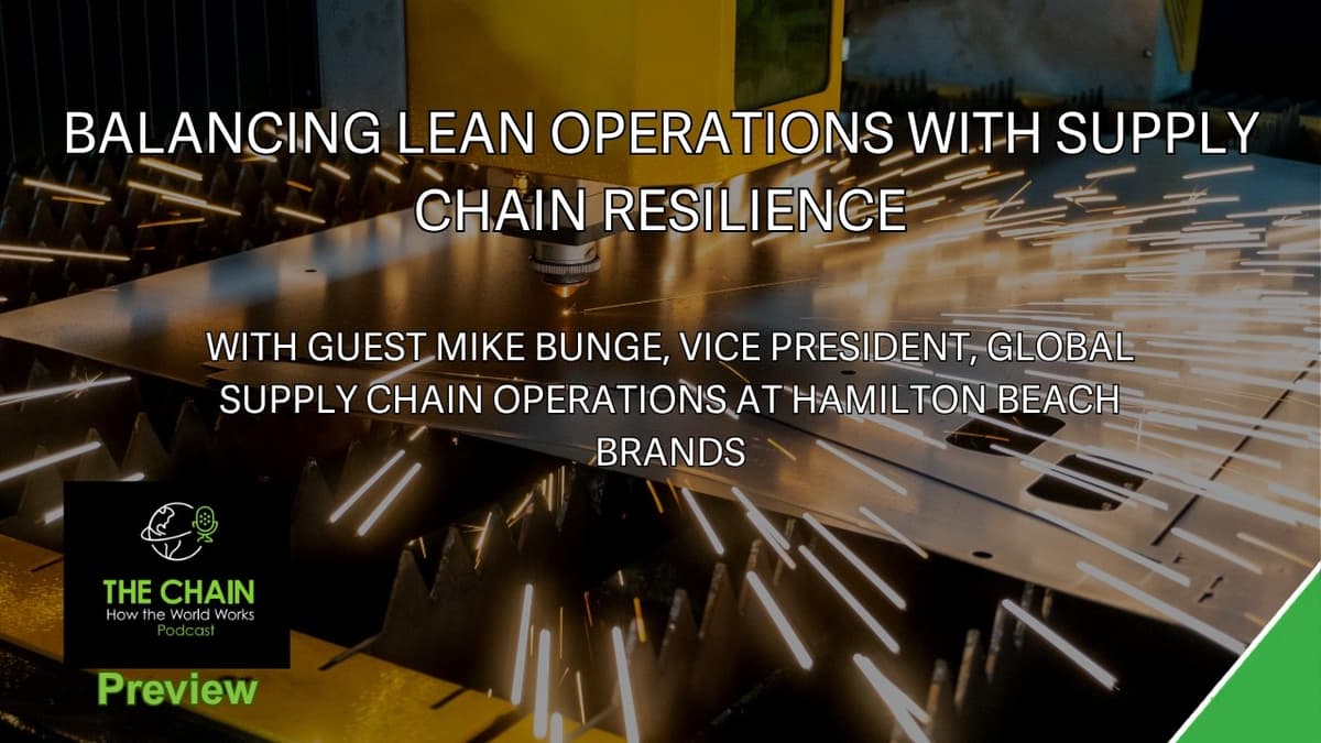 Balancing Lean Operations with Supply Chain Resilience